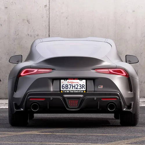 Vista 7 de Back Off - I'm Not That Kind of Car" - Marco de Matrícula Divertido Marcos de Matrícula Personalizar Diseño de Acero Inoxidable Compatible