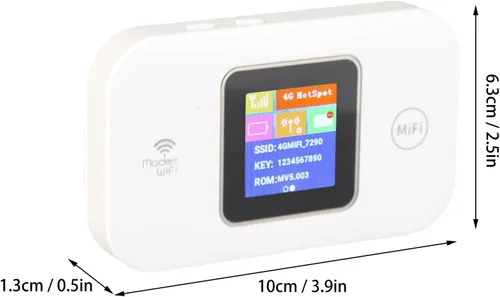Vista 8 de Drfeify 4G LTE WiFi portátil Hotspot con ranura para tarjeta SIM 150Mbps ayuda 10 usuarios para viajeros