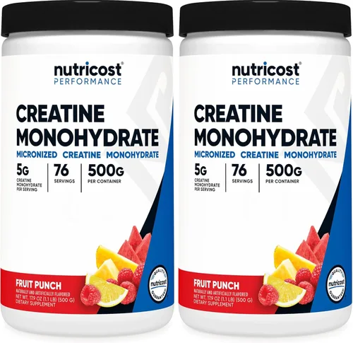Vista 16 de Nutricost - Polvo de Monohidrato de Creatina (sabor Frambuesa Azul), 500 Gramos (1.1 LBS)