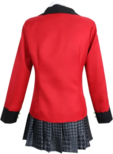 Vista 2 de YY HAPPY Disfraz de Yumeko Jabami para mujer disfraz de Yomoduki Runa para cosplay uniforme escolar con pelucas con accesorios
