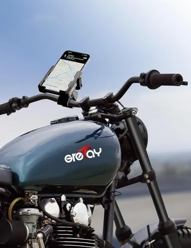 Vista 7 de Soporte de teléfono para bicicleta eléctrica, de montaña, scooter y motocross [compatible con cámara] [bloqueo 1S] Soporte universal de manillar