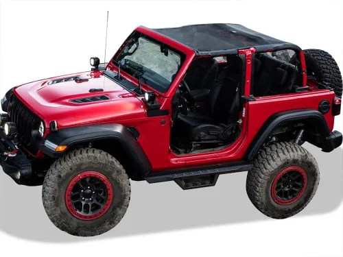 Vista 6 de APS Overland Slider Tubular Drop Steps Style Nerf Bars Estribos compatibles con Jeep Wrangler JL 2018-2024 de 2 puertas
