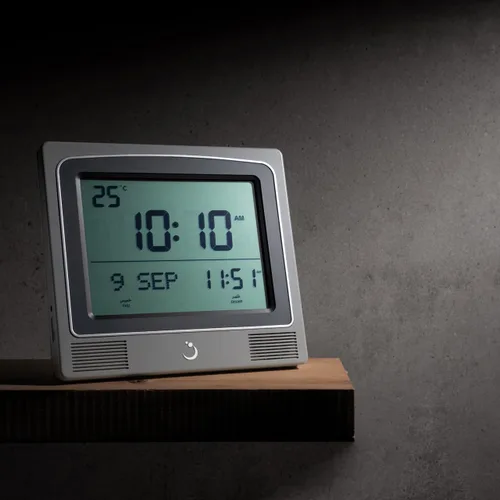 Vista 4 de ALFAJR, Cuadrado pared y mesa automático islámico Azan Athan reloj de oración CW-15