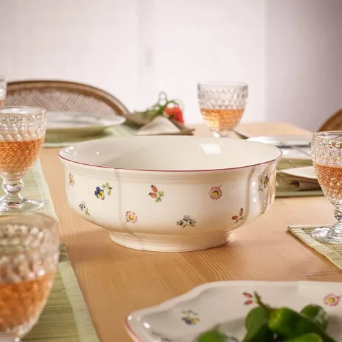 Vista 2 de Villeroy & Boch Petite Fleur Bowl, 8.25 pulgadas, porcelana premium, blanco/colorido