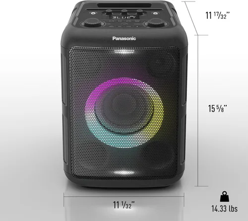 Vista 9 de Panasonic BMAX Altavoz Portátil Bluetooth, 75W Boost de Graves, Batería de Larga Duración, Inalámbrico, 7 Colores de Luz y 12 Patrones con Flash