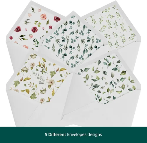 Vista 3 de Dessie 50 Different Sympathy Cards With Greetings Inside. 5x7 Inch 50 Condolence Cards With Crisp Designs, Envelopes And Matching Floral Sealing