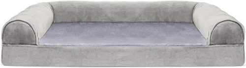 Vista 42 de Furhaven - Cama ortopédica para perros, estilo sofá, acolchada, con funda extraíble y lavable, color gris hierro, tamaño jumbo plus (XXL)