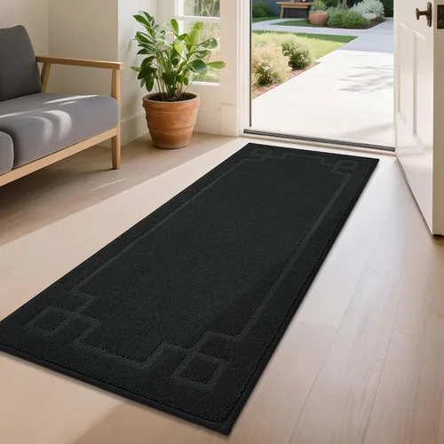 Vista 16 de BEQHAUSE - Tapete para puerta de 20 x 32 pulgadas, antideslizante, lavable para interiores, color beige