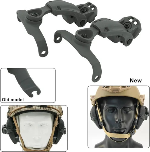 Vista 2 de HEARFALCOM Adaptador de riel ARC para cascos de la serie Fast compatible con orejeras Walker's Razor