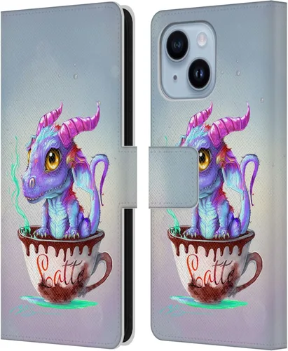 Vista 181 de Head Case Designs Officially Licensed Ruth Thompson Boba Tea Cup O Dragons Leather Wallet Case Compatible with Apple iPhone 7 Plus / 8 Plus