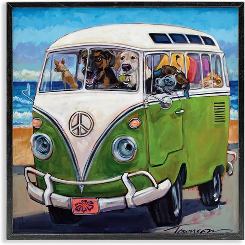 Vista 22 de Stupell Industries Retrato abstracto de perro enmarcado Giclée por Irena Orlov