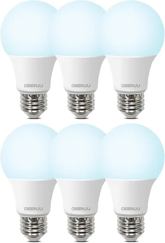 Vista 13 de DEGNJU Bombillas LED A19 8 W, equivalentes a 60 vatios, luz blanca suave de 2700 K, 800 lúmenes, base estándar E26, no regulables, bombillas LED