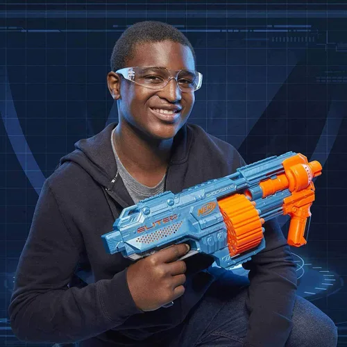 Vista 4 de Nerf Elite 2.0 Shockwave RD-15 Blaster, 30 Nerf Dards, 15 dardos giratorios, Bombeo-Acción Slam Fire, capacidad de personalización incorporada 3.1 x