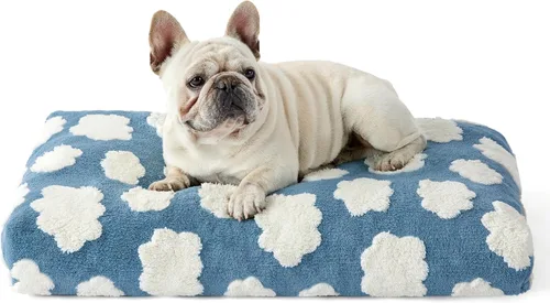 Vista 18 de LE SURE - Cama pequeña para perro con espuma triturada gruesa, cama para interiores con funda afelpada extraíble y base antideslizante, verde