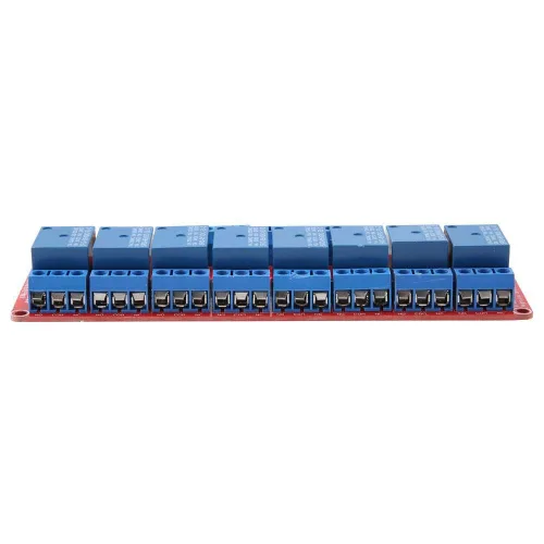 Vista 9 de 5V/12V/24V 8 canales Optoacoplador Relé Módulo Junta con Alta/Baja y Luz Indicadora de Potencia (24V)