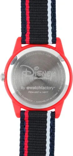 Vista 3 de Disney Reloj analógico con correa de nailon y cuarzo para niños, Coches, Niños de plástico