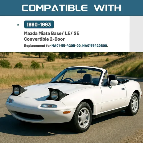 Vista 2 de KUAFU Cubierta de capó de calibre compatible con Mazda Miata 1990-1993 para tablero de instrumentos de tablero de instrumentos de repuesto