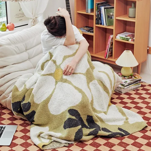 Vista 10 de Manta reversible con cara sonriente, color verde salvia, súper suave, acogedora, cálida y esponjosa para sillón y cama, estética