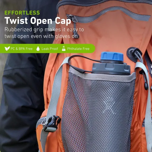 Vista 3 de humangear capCAP+ Convierte aberturas de boca ancha Apertura fácil y segura Material apto para alimentos Tapa de accesorio para botella