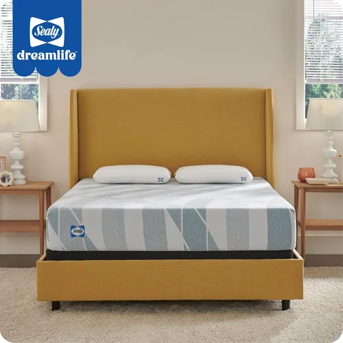 Vista 14 de Sealy Dreamlife - Colchón híbrido de 10 pulgadas en una caja, individual, espuma viscoelástica de gel SealyComfort, bobinas encapsuladas