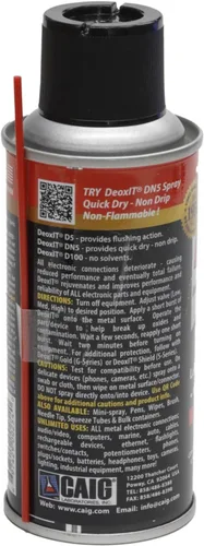 Vista 2 de CAIG DeoxIT Spray Limpiador de contacto Solución al 5% 5 onzas Paquete de 2