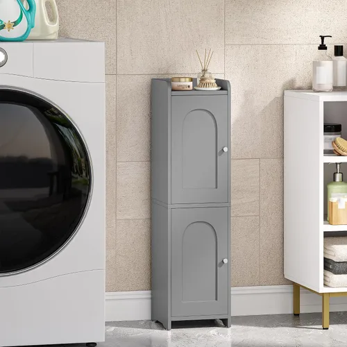Vista 13 de Hzuaneri Gabinete de almacenamiento del cuarto de baño, pequeño gabinete Blanco