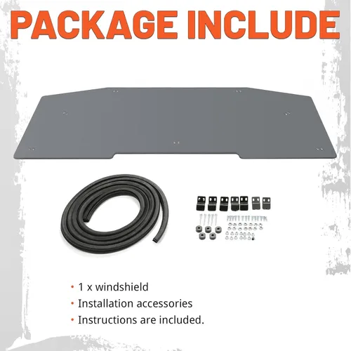 Vista 7 de Kojem Parabrisas trasero compatible con Can-Am Defender HD 5 HD 8 HD 10 MAX Smoke Back Wind Shelter 2016-2023 parabrisas panel trasero