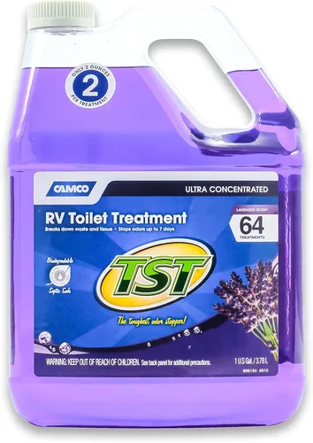 Vista 8 de Camco TST - Tratamiento de inodoro con enzimas azules, sin formaldehído, descompone residuos y papel higiénico, seguro para tanque séptico, trata