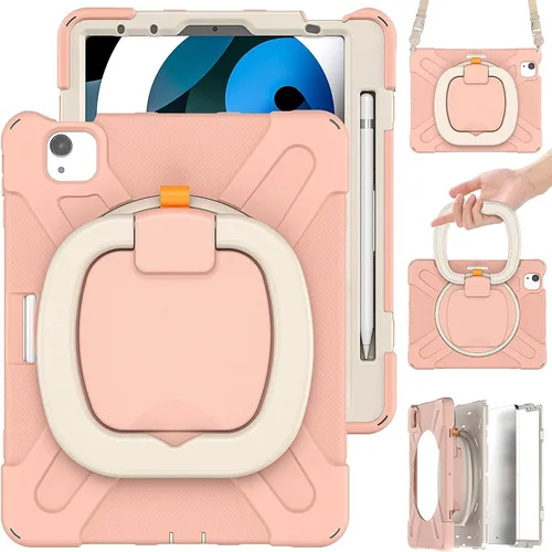 Vista 46 de Funda para iPad Air de 3ª generación – Funda resistente para niños con soporte giratorio, soporte para lápices y correa de transporte para iPad