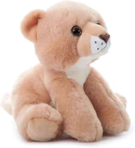 The Petting Zoo Peluche de leona, regalos para niños, animales salvajes del zoológico Onez, juguete de peluche de leona de 9 pulgadas