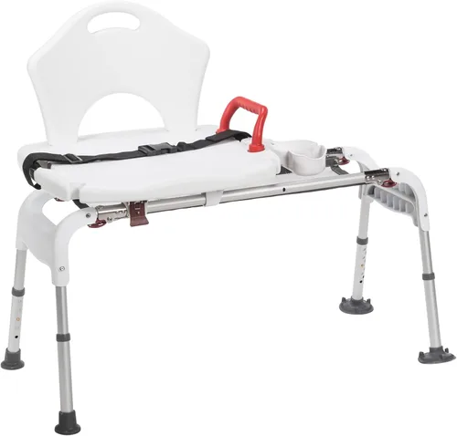 Banco plegable de Drive Medical, universal y deslizante.