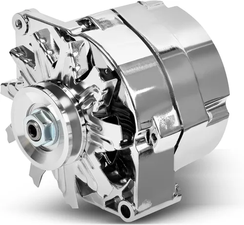 Vista 22 de Alternador apto para Chevy para Buick, reemplazo de alternador de alto rendimiento para 1 un cable autoexcitante, para alternador GM Chrome ADR0335