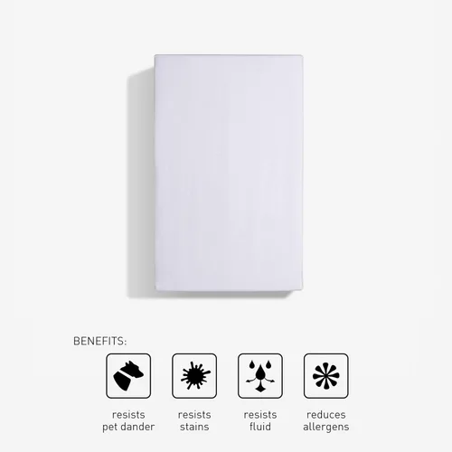 Vista 3 de Bedgear Protector de colchón básico individual XL para dormitorio universitario - Funda ligera, silenciosa e impermeable para cama - Protector
