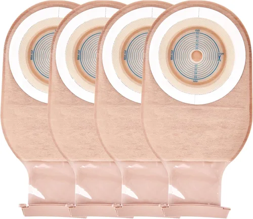 Vista 11 de 21 bolsas de colostomía Rainlotus de dos piezas para ostomía drenables con cierre, cortadas para el cuidado del estoma de ileostomía