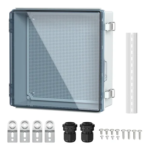 Vista 8 de Joinfworld Caja eléctrica al aire libre 6x6x4 caja de conexiones resistente a la intemperie caja de plástico transparente impermeable caja caja caja