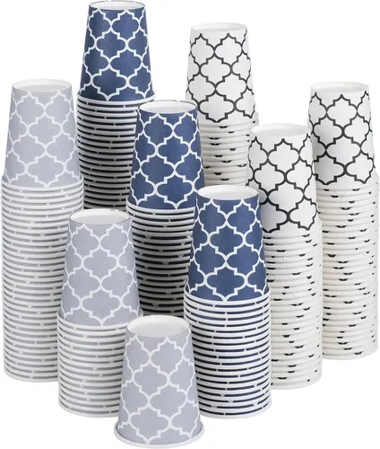 Vista 9 de Clawsoff [Paquete de 300] Vasos de papel de 3 onzas, vasos pequeños para enjuague bucal de 3 onzas, mini vasos de baño desechables, vasos de papel
