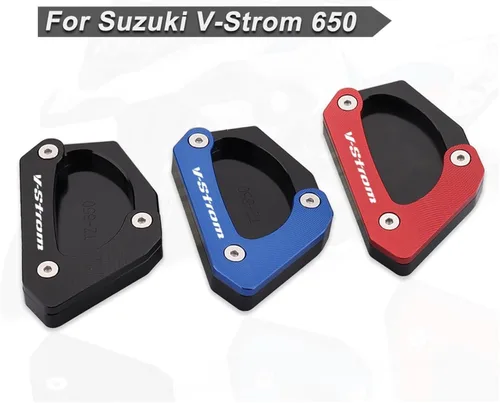 Vista 2 de Almohadilla de extensión de soporte lateral de motocicleta para Suzuki para V-Strom DL650 para Vstrom 650 2004 2022 2021 (color : A rojo)