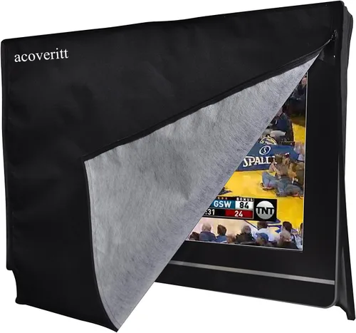 Vista 3 de Funda para televisor de exterior de 60"-65", con forro resistente a los arañazos, protector LED, mejor compatibilidad con soportes y soportes Negro