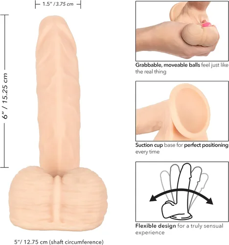 Vista 6 de CalExotics Novelties Emperor Ballsy - Marfil, 1 unidad (13870_Skin)