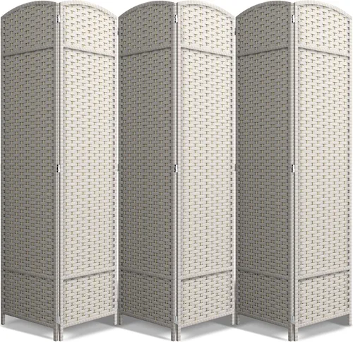 Vista 21 de Sorbus Divisor de habitación de 4 paneles de 6 pies de alto, pantalla de privacidad, paneles dobles extra anchos con bisagras, diseño de malla