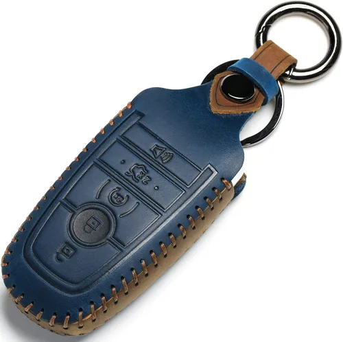 Vista 5 de Funda para Llavero de Coche Compatible con Funda para Llavero Ford F-150 Mustang Adecuada para Control Remoto Sin Llave（A-Negro）