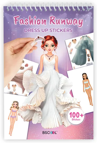 Vista 17 de BSCOOL Sticker Dress up K-Pop - Libro de actividades con calcomanías para niños. Aprende diseño de moda para niñas con pegatinas y guías para niños