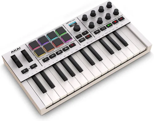 Vista 15 de [Usado] Akai Professional MPK Mini MK3 - Controlador de teclado MIDI USB de 25 teclas con 8 almohadillas de percusión con retroiluminación, 8