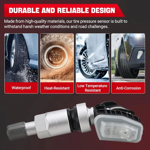 Vista 5 de Paquete de 4 sensores TPMS preprogramados, sistema de monitoreo de presión de neumáticos de 315 MHz compatible con Ford F-150 F150, Edge, Flex