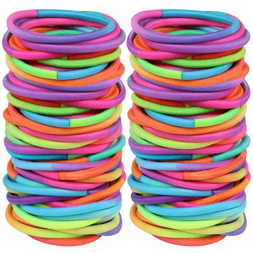 120 ligas elásticas para el cabello sin daños, bandas para el cabello surtidas perfectas para cabello medio a grueso, soportes multicolores para