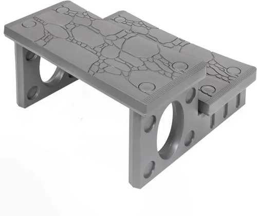 Vista 4 de XtremepowerUS Escalones Premium Multiusos de 2 Peldaños para Spa Bañera de Hidromasaje Piscina Caravana Cámper Escalones de Cubierta Ligeros con Gris