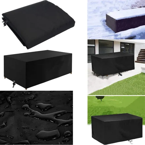 Vista 4 de Cubiertas para muebles de patio, cubierta impermeable para muebles de exterior 102 x 48 x 30 Pulgadas para mesa, silla y sofá al aire libre