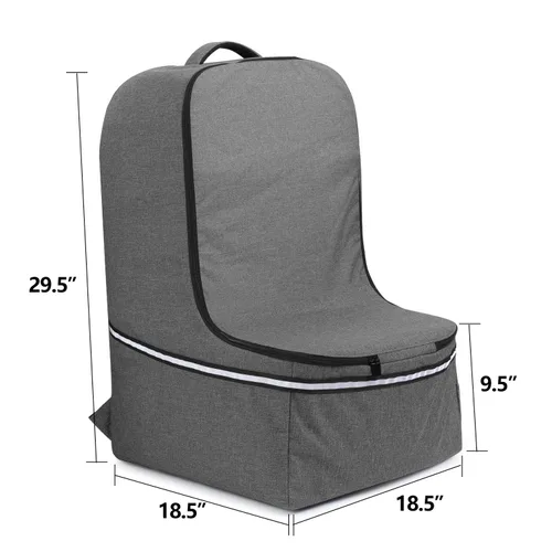 Vista 6 de Teamoy Bolsa de viaje para asiento de automóvil, bolsa de control para puerta de asiento de automóvil con asa superior y cintas reflectantes, fundas