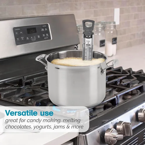 Vista 7 de Termómetro de acero inoxidable Polder THM-515, para dulces, gelatina o aceite para freír, Plateado