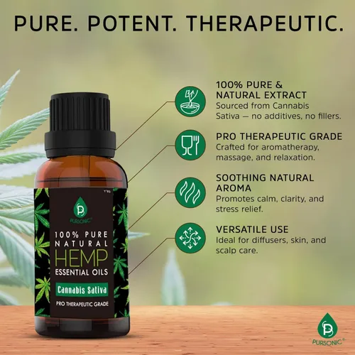 Vista 2 de Pursonic Aceite esencial natural puro – Aceite de aromaterapia para difusor, masaje, cuidado personal y fragancia del hogar, aceite perfumado a base